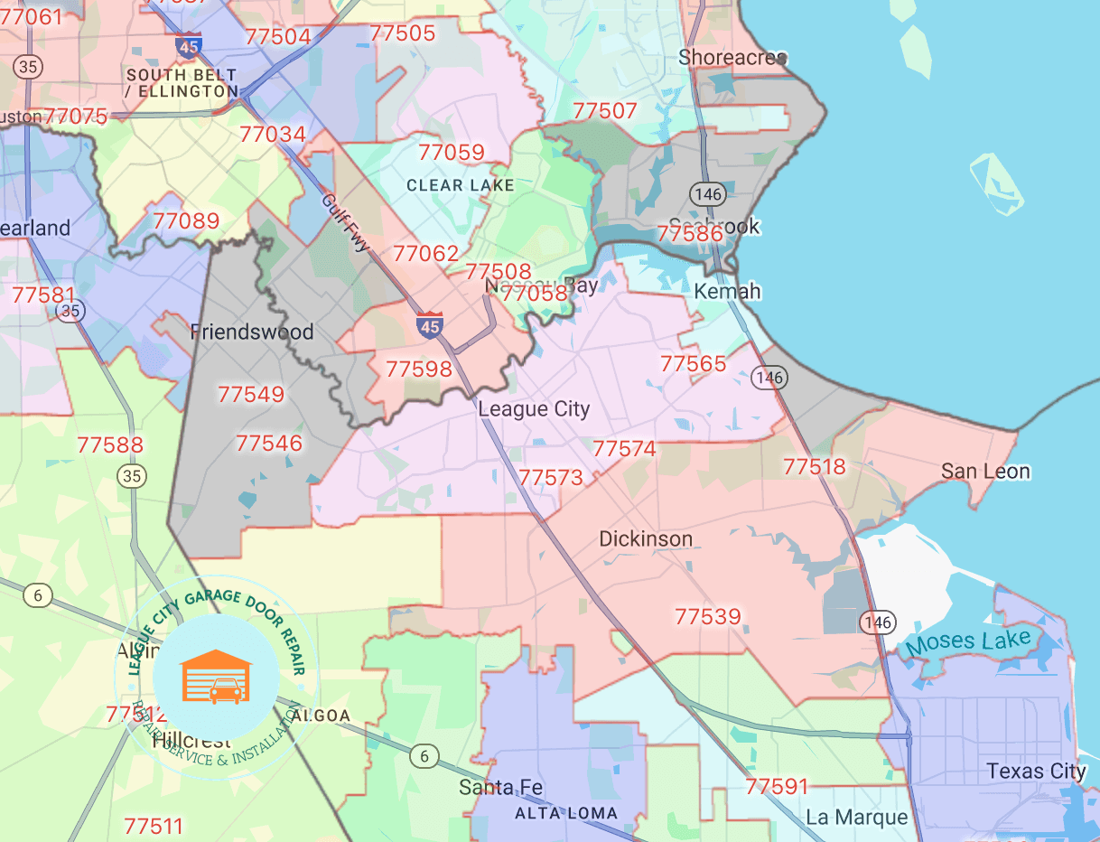 League-City-texas-near-by-map